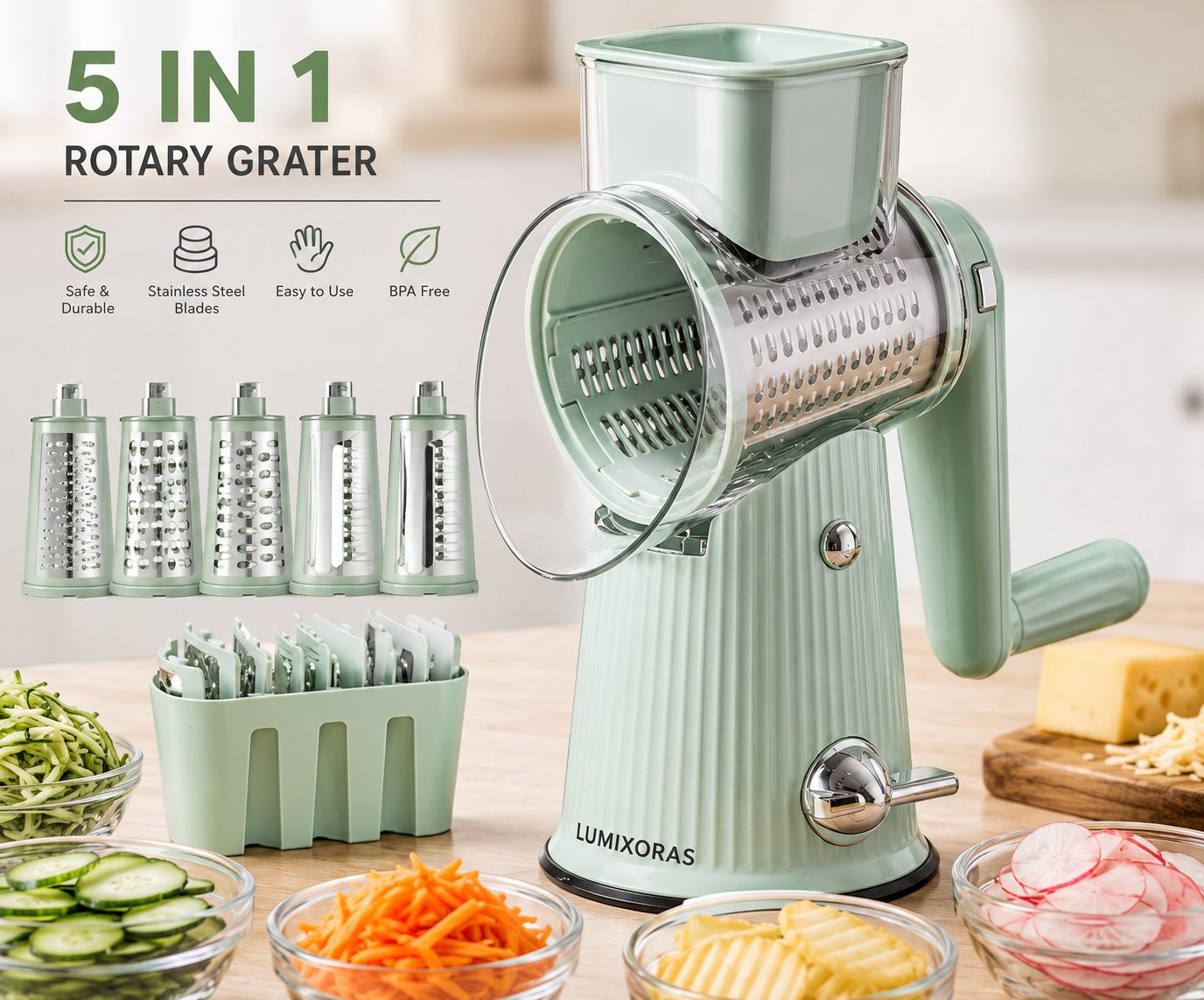 Lumixoras 5-in-1 Grater