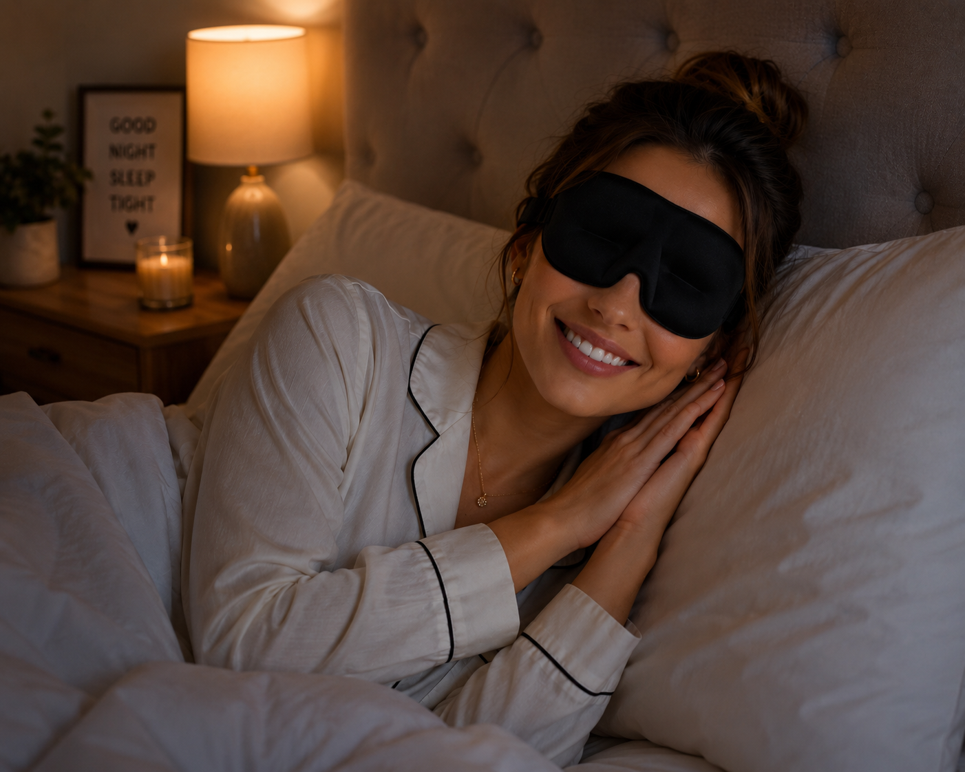 Premium 3D Sov Mask – 100% Mörkläggning för djup sömn