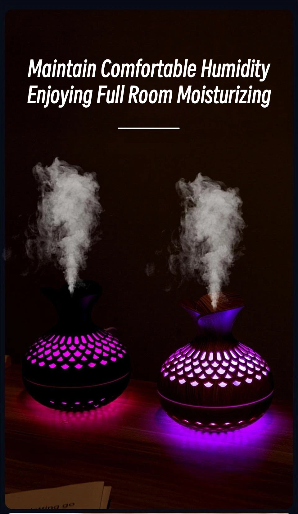 Tyst Luftfuktare för Sovrum & Kontor