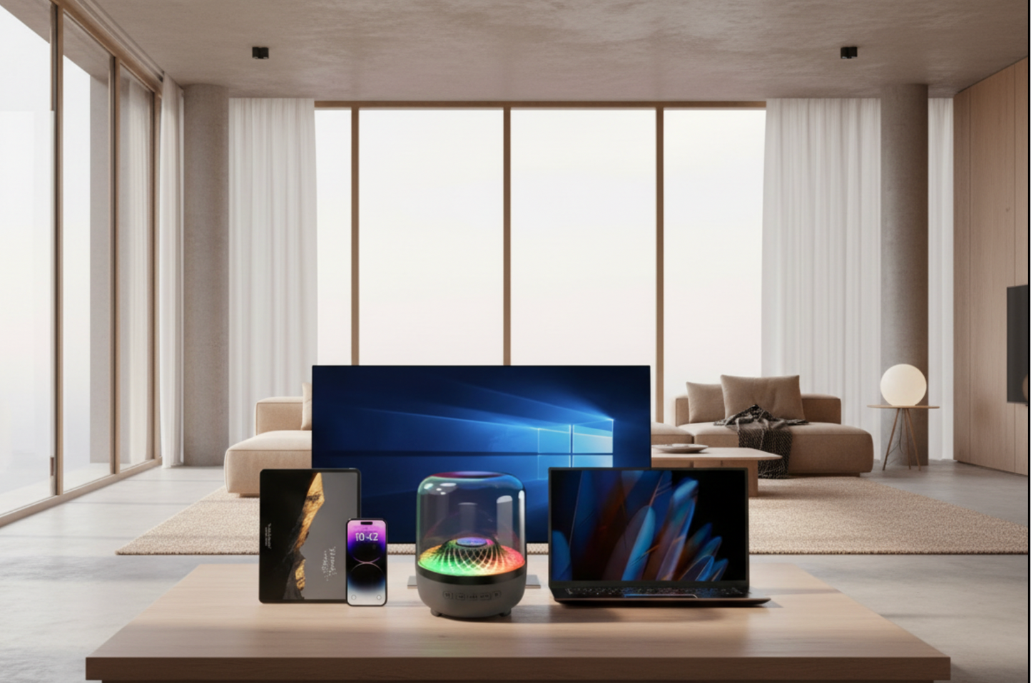 Högtalare med LED-belysning