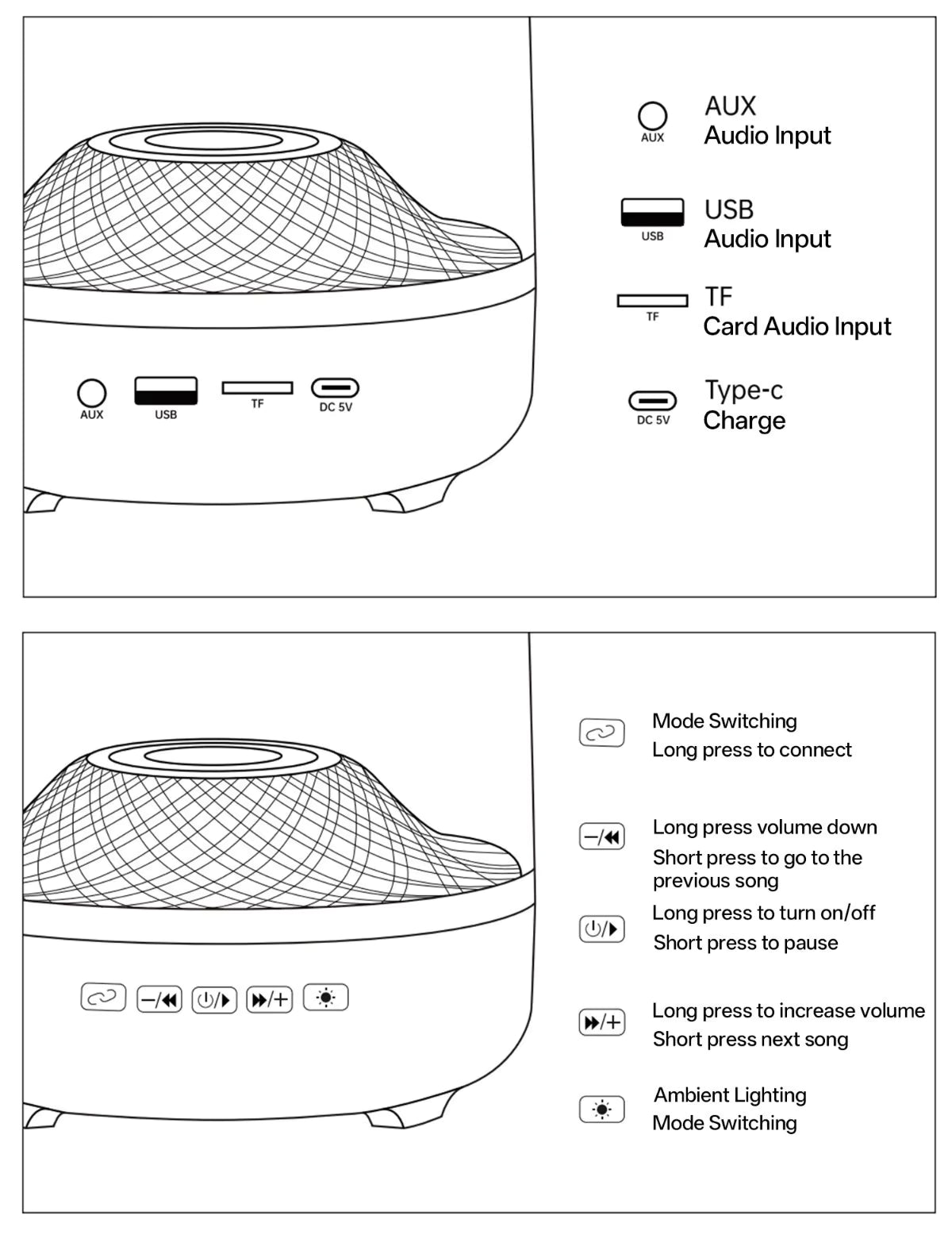 Högtalare med LED-belysning